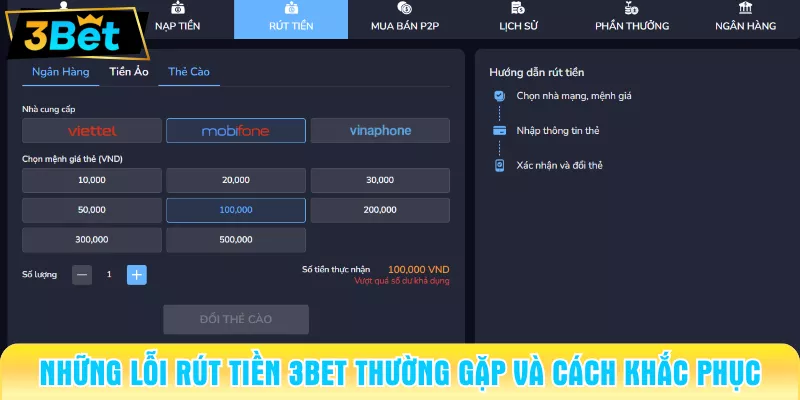Rút tiền 3BET